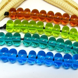 10 glassbeads, 8mm x 5mm, colorchoice hole 2mm, lampwork image 1