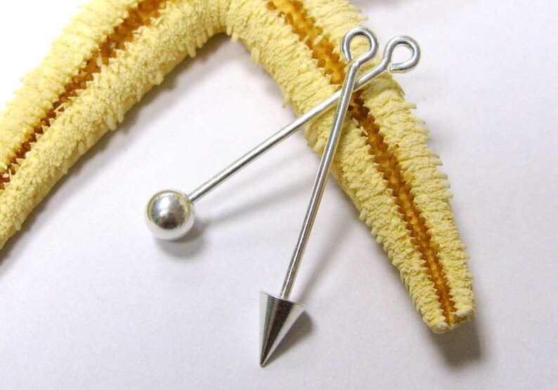 silver or gold color changeable pendant pins screwable pins equippable length 26mm 2pcs, 35mm