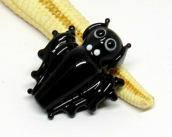 glassbead bat, as bead or pendant, lampwork, MTO