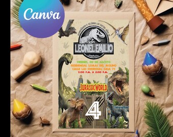Verjaardagsuitnodiging Jurassic Park