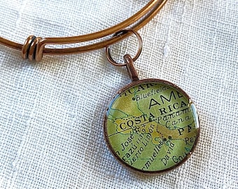 Costa Rica Charm Bracelet Gift for Her.