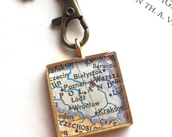 Poland Necklace For Women. Map Pendant Necklace Nana Gift Mother In Law Gift. Poznań Krackow Warsaw.