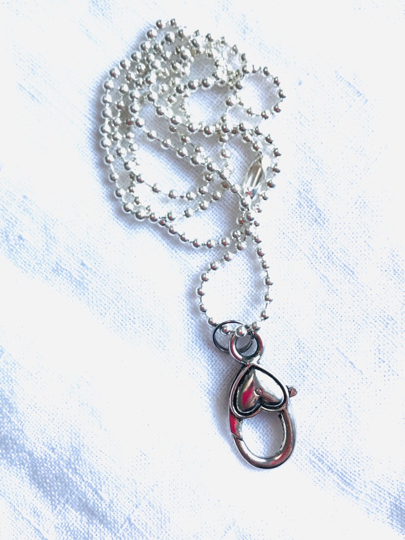 Silver Charm Necklace.Chain for Pendants and Charms.Long Ball Etsy