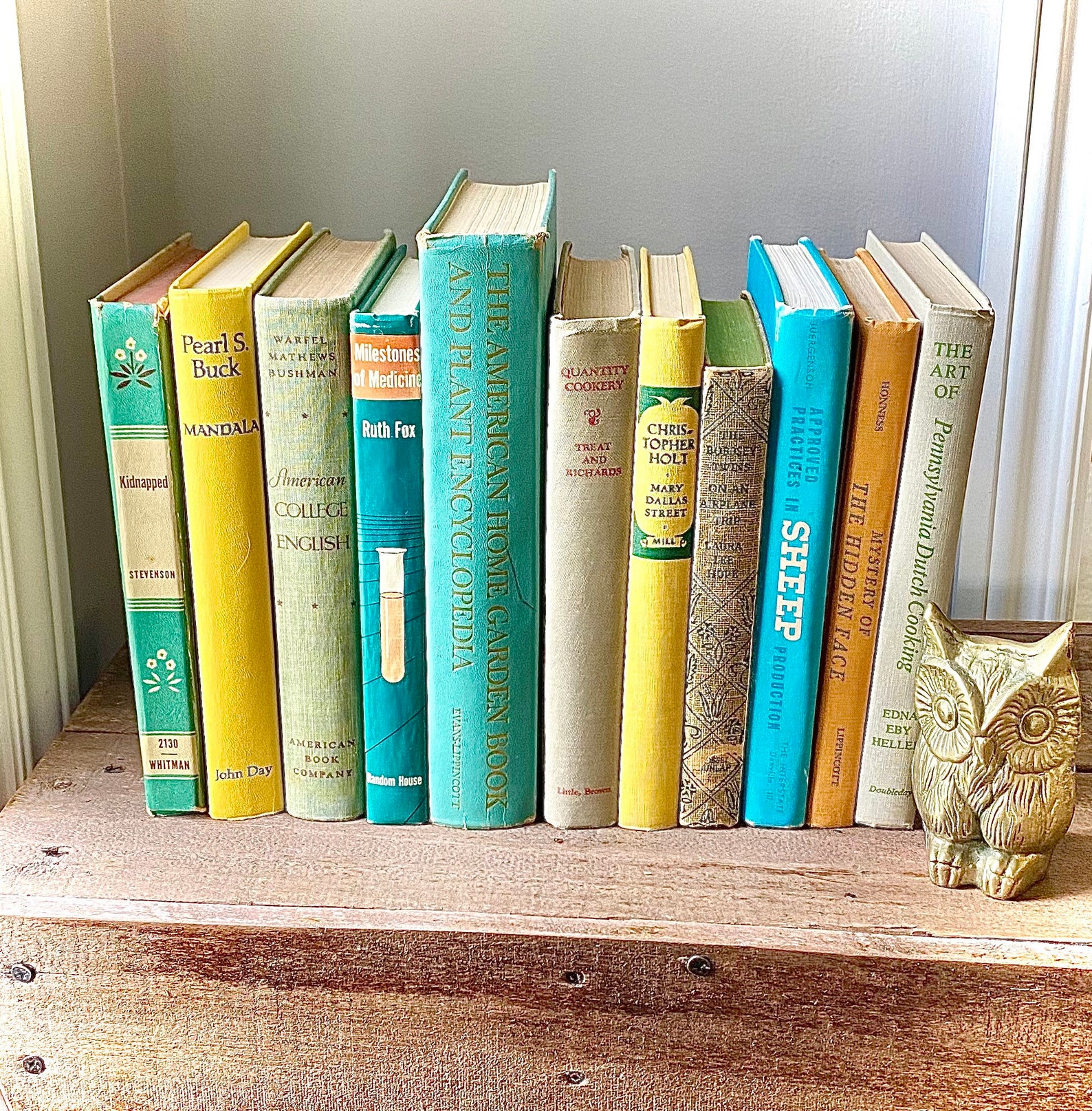 Teal Coffee Table Books about Gardening and Ireland. Summer Etsy