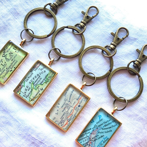 Custom Map Keychain Etsy