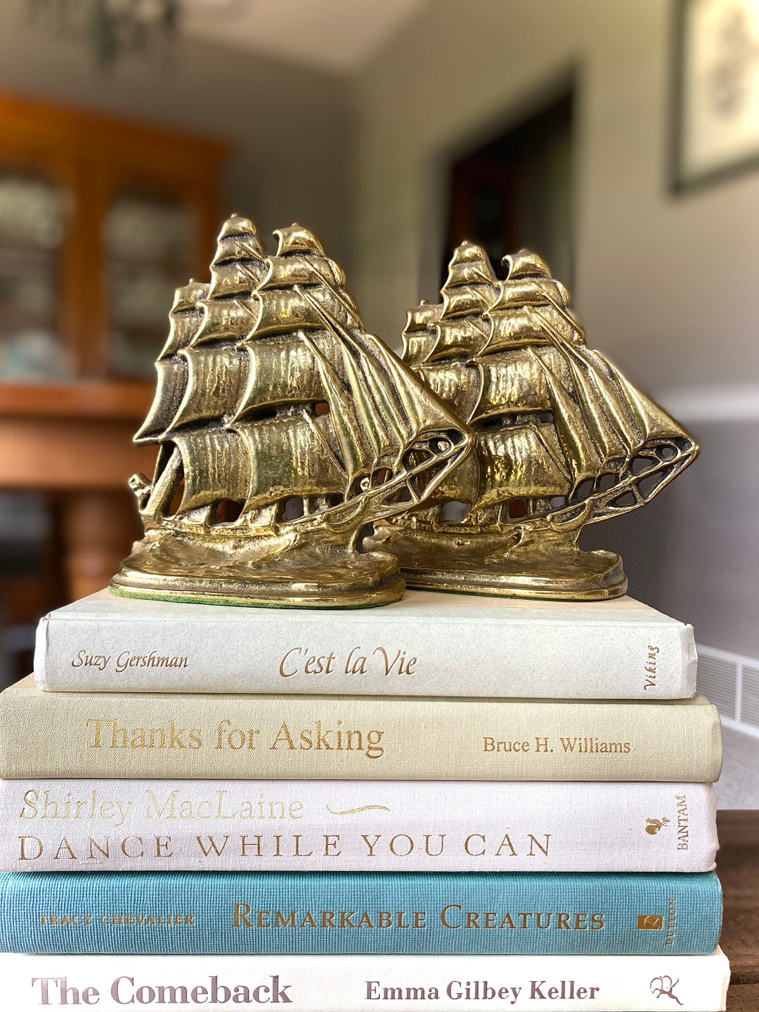 Vintage Nautical Bookends. Old Sailing Ships Book Ends for Etsy