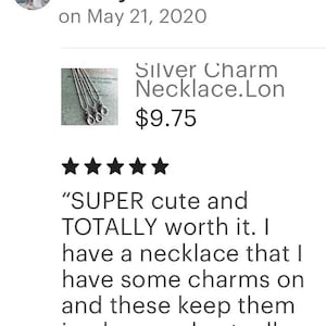 Silver Charm Necklace. Glasses Chain. Mask Chain. Charm Holder for Women. 24 inches, 30 inches, 36, inches or 40 inches. image 7