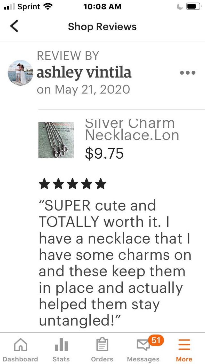 Silver Charm Necklace. Glasses Chain. Mask Chain. Charm Holder for Women. 24 inches, 30 inches, 36, inches or 40 inches. image 7