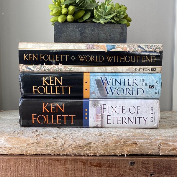 Ken Follett Book Set of 3. Winter of the World. Edge of Eternity. World Without End. All LIKE NEW. HardCover Fiction Books. 2 First Editions