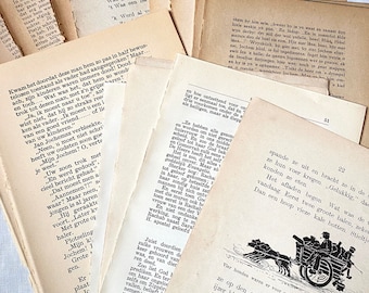 Dutch Ephemera Kit.Vintage Pack of Old Paper Bundle of Maps,Netherlands Dutch text pages for art projects.A Perfect Unique Christmas Gift.