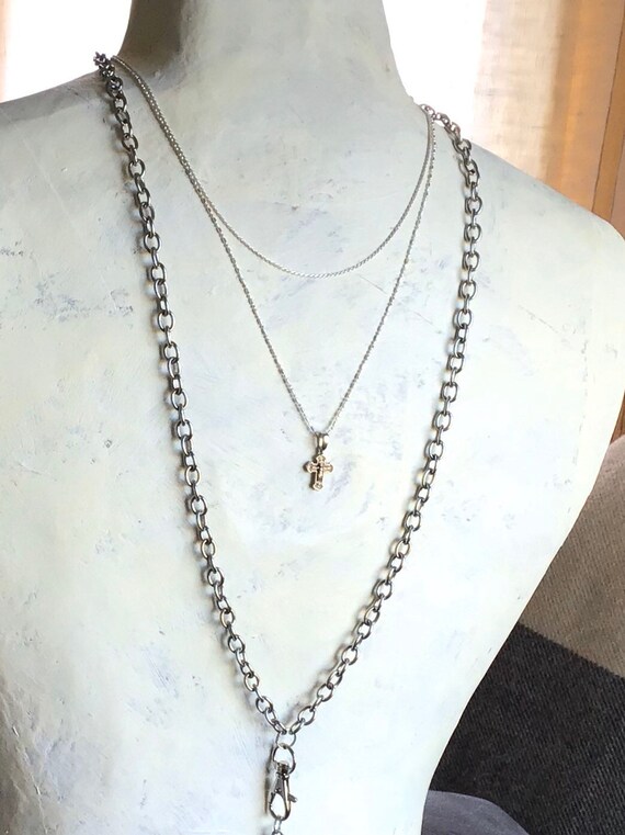 Etsy long shop silver necklace