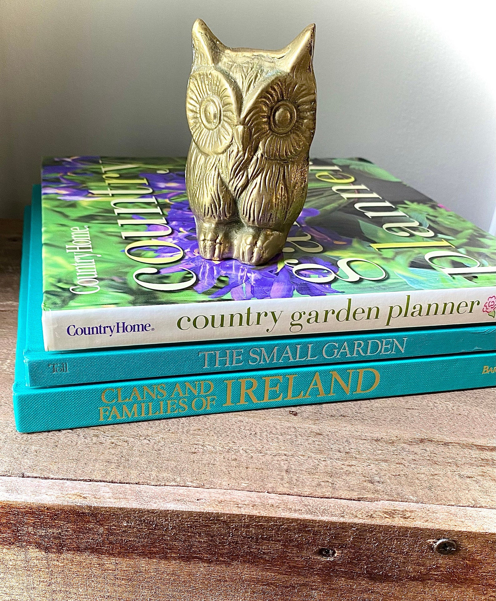 Teal Coffee Table Books about Gardening and Ireland. Summer Etsy