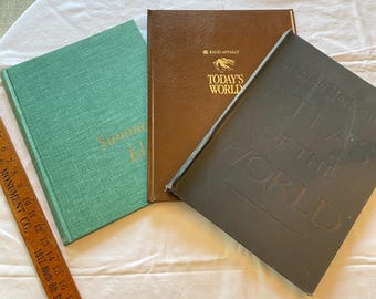 Vintage Book Boards Set of 3 for Journal Making-Empty Book Covers-Fodder Folio-Art Journal Making Extra Large Size-Mixed Media Supplies