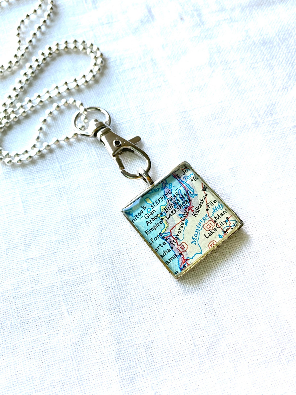 Sleeping Bear Necklace.Handmade Michigan Necklace or Etsy