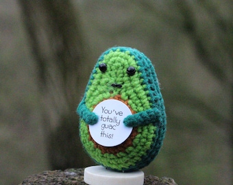 Handmade Crochet Positive Support Avocado