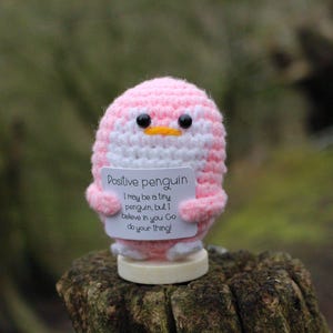 Handmade Crochet Positive Penguin