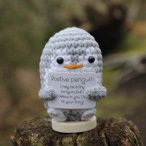 Handmade Crochet Positive Penguin