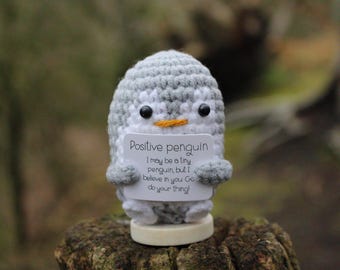 Handmade Crochet Positive Penguin
