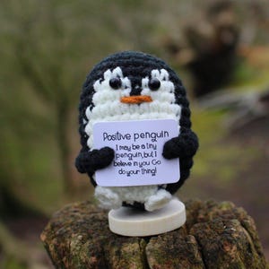 Handmade Crochet Positive Penguin