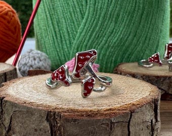 Adjustable Mushroom Fashion/Crochet Ring