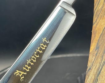 Wilbert Autocrat Straight Razor, Restored with Spalted Maple Scales