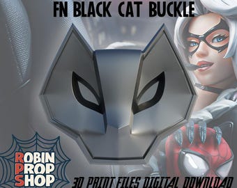 RPS FN Schwarze Katze Inspirierte Schnalle | 3D Druckdatei | STL