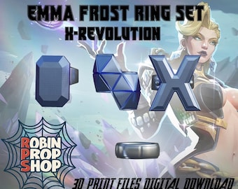 RPS MR Emma Frost X-Revolution || Inspiriert Cosplay Ring Set STL-Datei für 3D-Druck