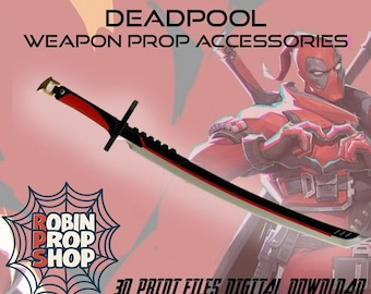 RPS Deadpool Rivals || Inspiriert Cosplay Katana STL Datei Set für den 3D Druck