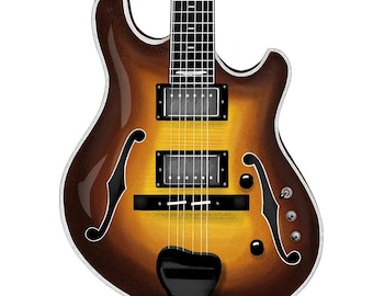 Trey Anastasio Signature Giclee Guitar Art Print by Brian Methe
