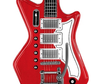 Jack White Airline Guitar Art Print by Brian Methe