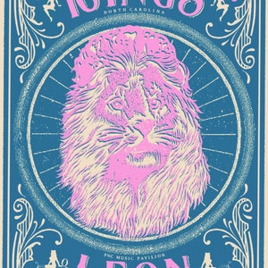 Official Kings of Leon Screen Printed Poster Charlottle, NC 2017