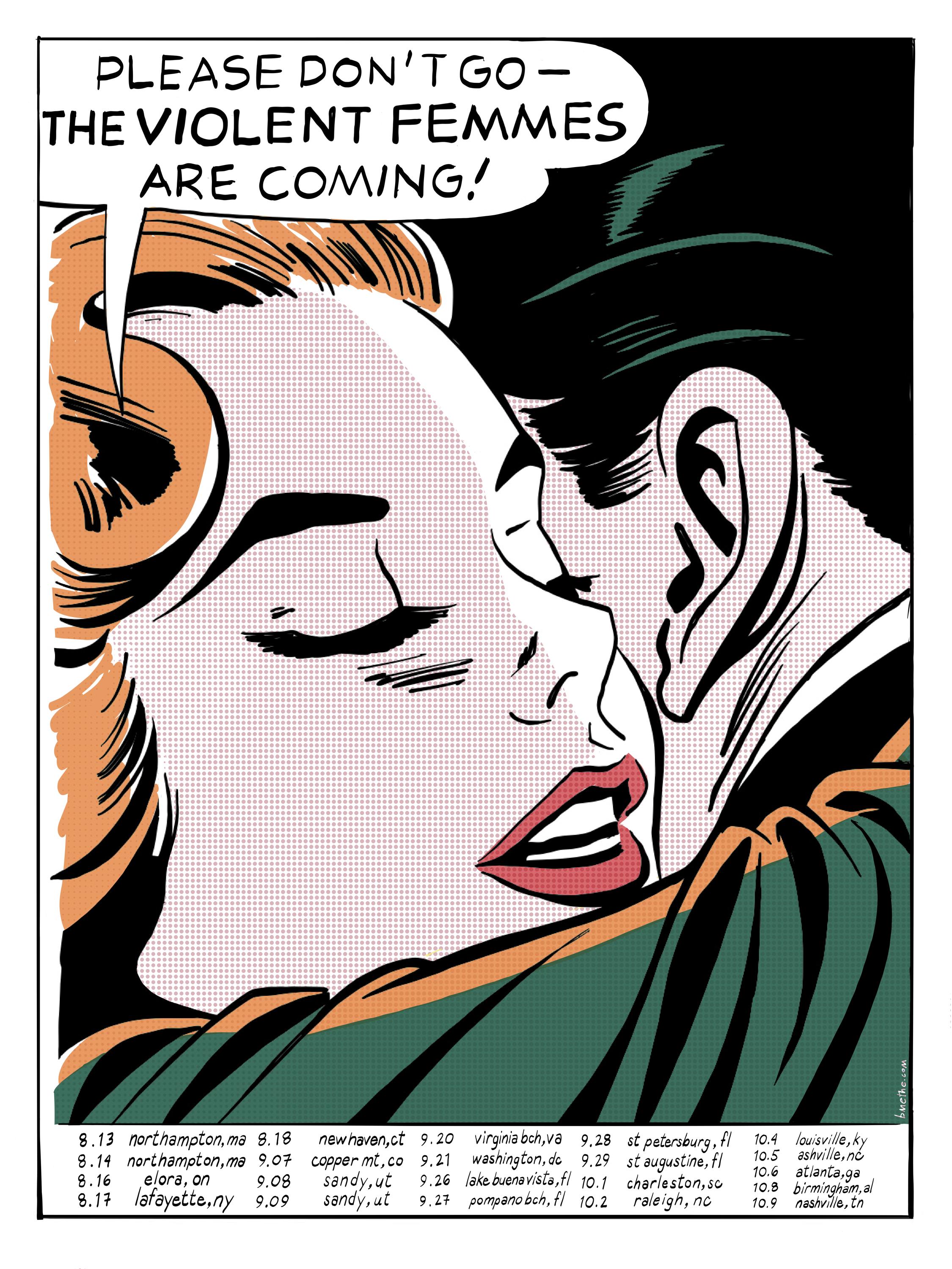 Violent Femmes Concert Poster – Official 2024 Fall Tour Screen