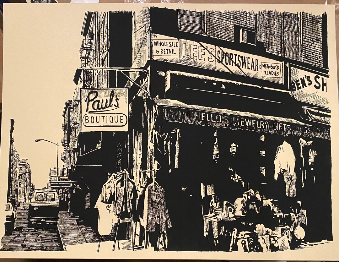 Screen Printed paul's Boutique Art Print Hand Etsy