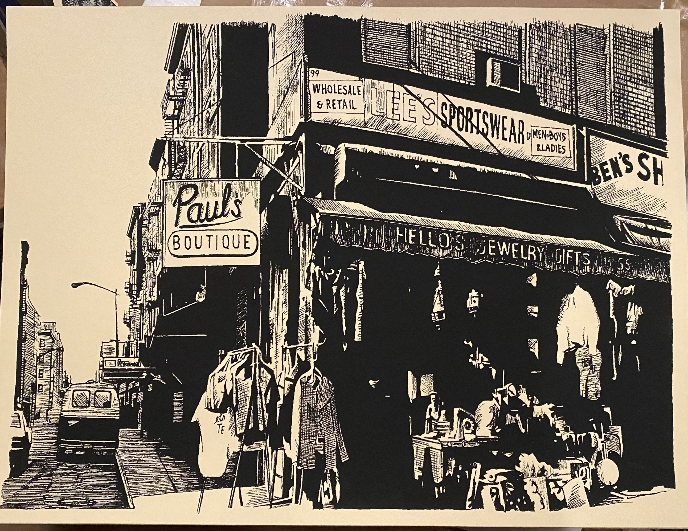 Screen Printed paul's Boutique Art Print Hand Etsy