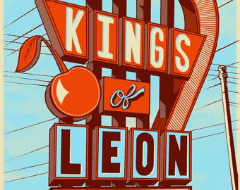 Officiële Kings of Leon-zeefdrukposter Columbus, OH 2017