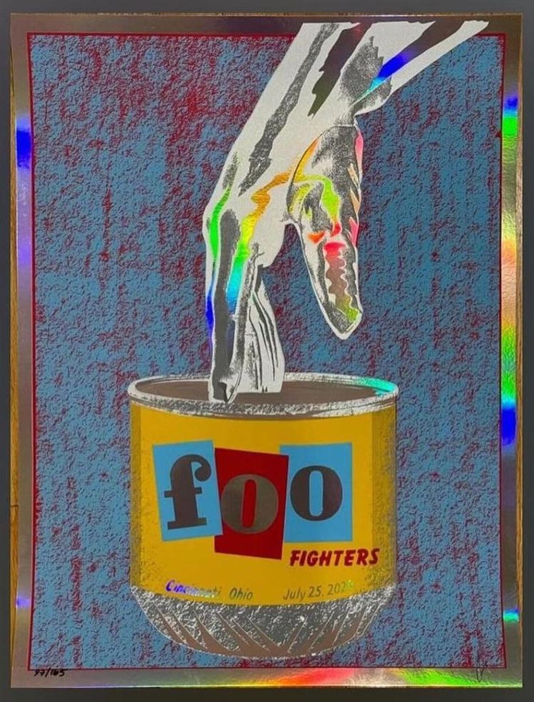 Foo Fighters Concert Poster - Official 2024 Cincinnati Screen