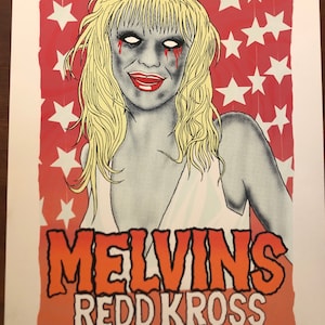 Official Screen Printed Melvins Gig Poster Columbus Ohio 2019
