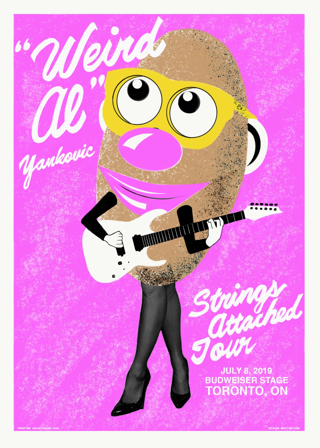 アート・デザイン・音楽 jahrbuch der werbung 19 1982 Official Weird Al Yankovic Screen Printed Poster Strings Attached