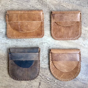 Leather Handstitched Pouch WWII Historic Inspired Style Distressed Brown Handmade Wallet by Stacy Leigh image 9