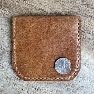 Leather Handstitched Pouch WWII Historic Inspired Style Distressed Brown Handmade Wallet by Stacy Leigh image 6