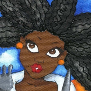 Prints:5x7 Next Helping of Love Affirmation Natural Hair by karin turner KarinsArt watermelon african american image 1
