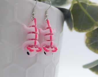 Axolotl, orecchini in argento Sterling, orecchini a cerchio Axolotl, gioielli Axolotl, regali per donne e figlie, Argento
