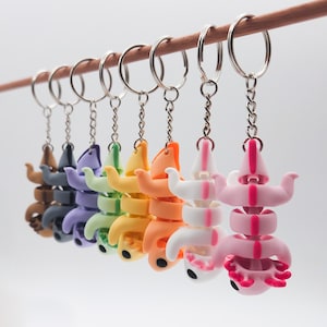 Articulated Axolotl Keychain: Flexible Fidget Toy