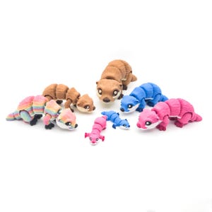 Otter Articulated Fidget | Flexible Sensory Mini Animal Figure | Cute Desk Buddy or Pocket Pet Gift Idea