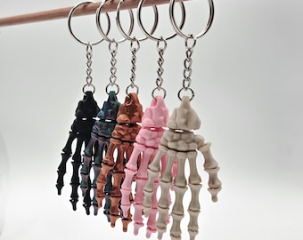 Skeleton Hand Keychain | Halloween Accessories | Gothic Gift for Spooky Enthusiasts