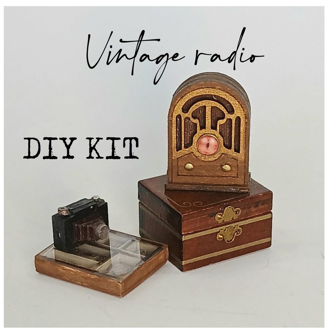 Kit DIY D'une Radio Vintage, à L'échelle 1:12. Parfait Pour Créer Vos Propres Créations De Maison De Poupée Miniature