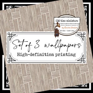 Set de papel pintado para casa de muñecas y manualidades. Impresión en alta definición sobre cartulina de calidad. Motivos de diseño únicos y originales.