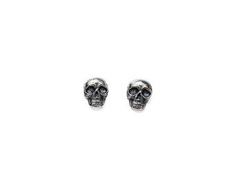 Pendientes de calavera diminuta Les Innocents en plata de ley