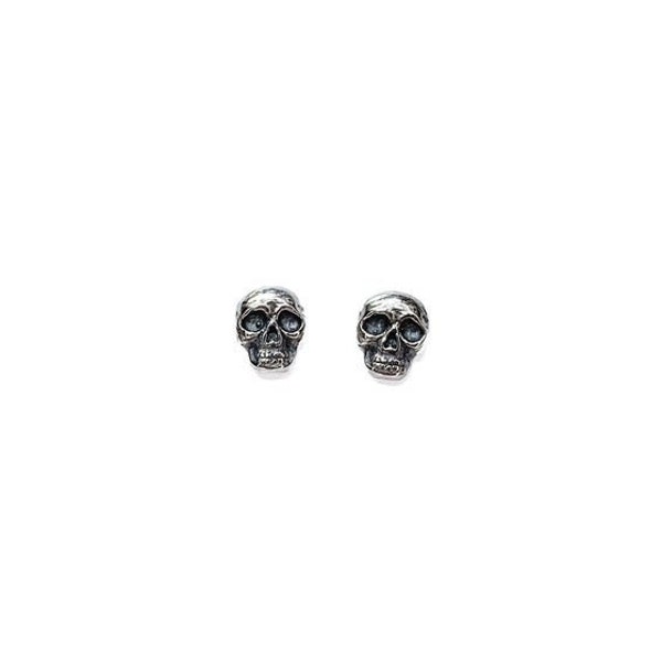 Les Innocents tiny skull earrings in sterling silver or gold