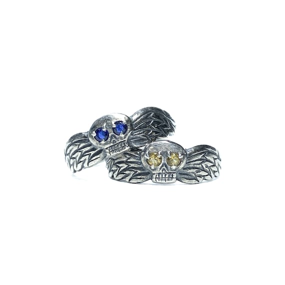 Oculi Mortis skull ring in sterling silver